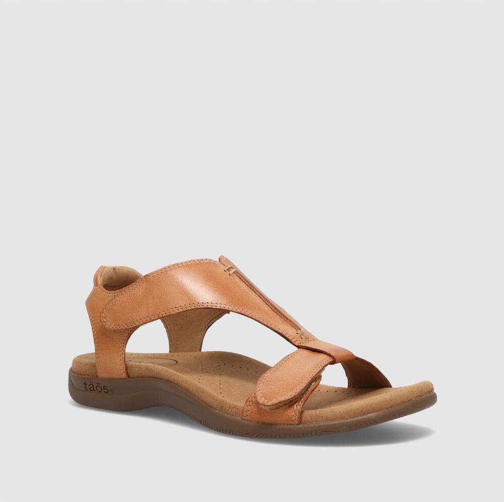 NEW TAOS women's show sandals in caramel